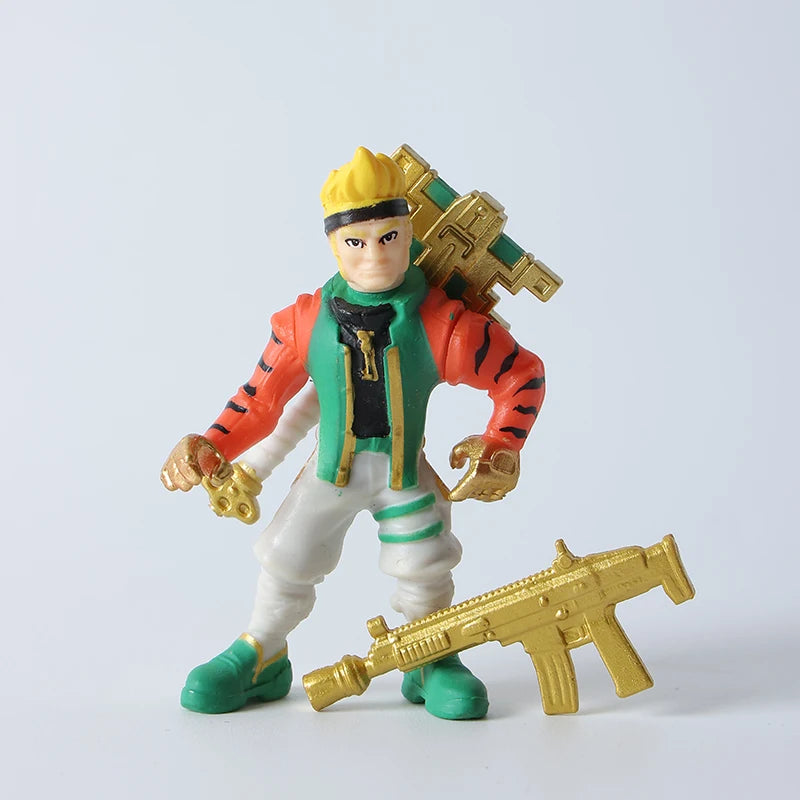 Kaufe 3 und erhalte 1 gratis – Fortnite-Actionfiguren mit Waffen und Werkzeugen (Peely, Skull Trooper, Fishstick, Blackheart)