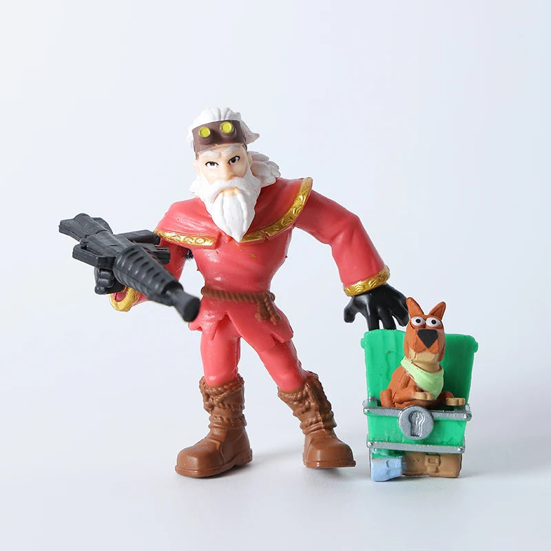 Kaufe 3 und erhalte 1 gratis – Fortnite-Actionfiguren mit Waffen und Werkzeugen (Peely, Skull Trooper, Fishstick, Blackheart)