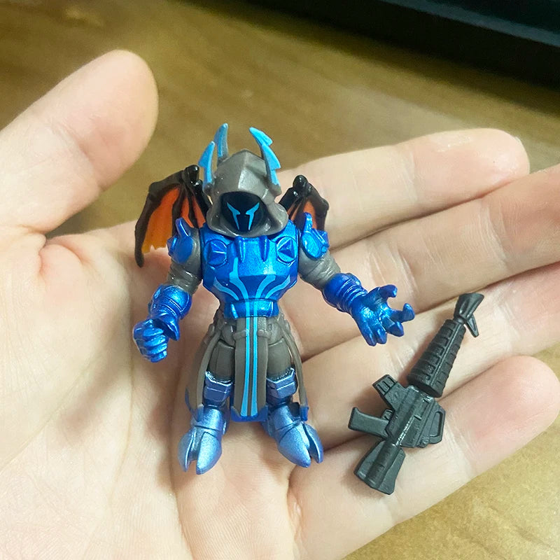 Kaufe 3 und erhalte 1 gratis – Fortnite-Actionfiguren mit Waffen und Werkzeugen (Peely, Skull Trooper, Fishstick, Blackheart)