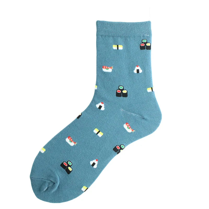 Koreanische süße lustige Totoro Avocado Pizza Bier Sushi Planet Happy Kawaii Socken