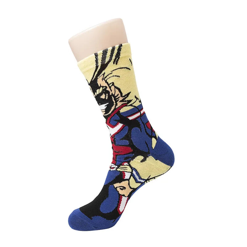 My Hero Academia Crew-Socken – Izuku, All Might, Bakugou und Todoroki Cosplay-Charaktersocken