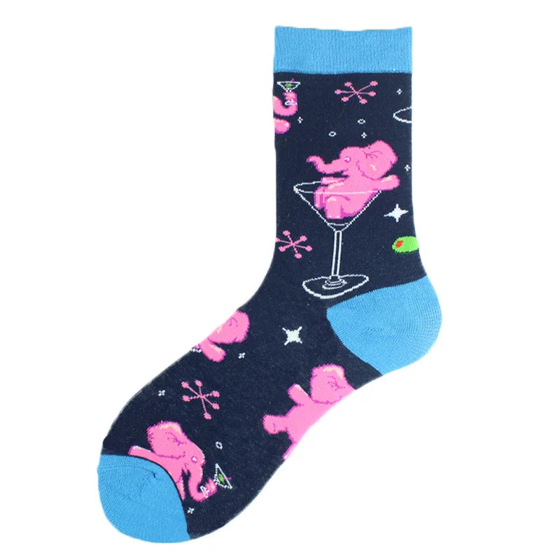 Chaussettes pour hommes Dinosaure Astronaute Planète Crew Harajuku