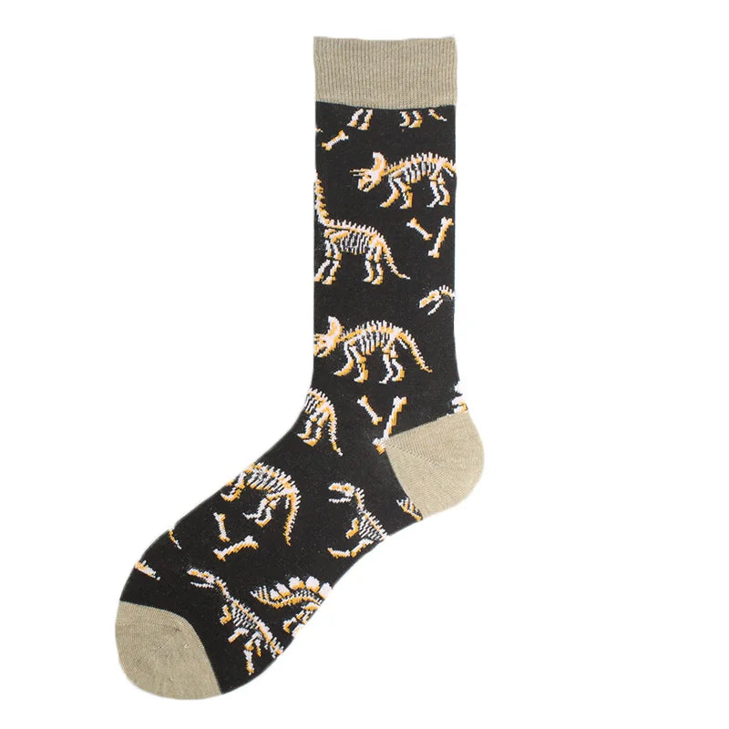 Chaussettes pour hommes Dinosaure Astronaute Planète Crew Harajuku