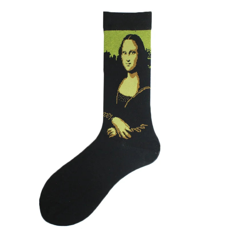 Chaussettes pour hommes Dinosaure Astronaute Planète Crew Harajuku
