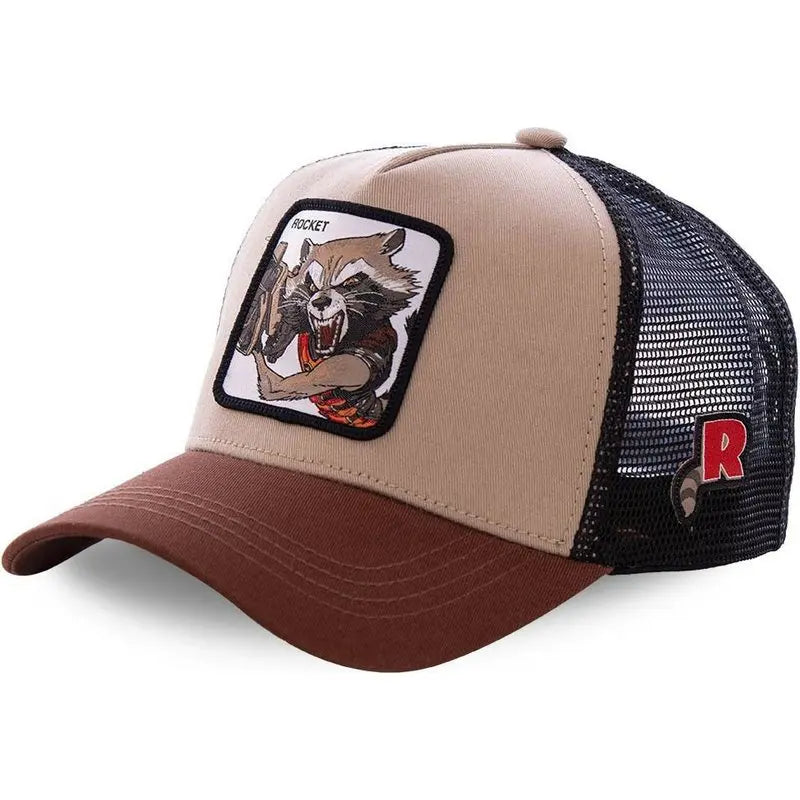 Casquette de baseball à rabat Disney Marvel Star Wars Anime Cartoon – Casquette de camionneur unisexe Hip Hop Dad Mesh