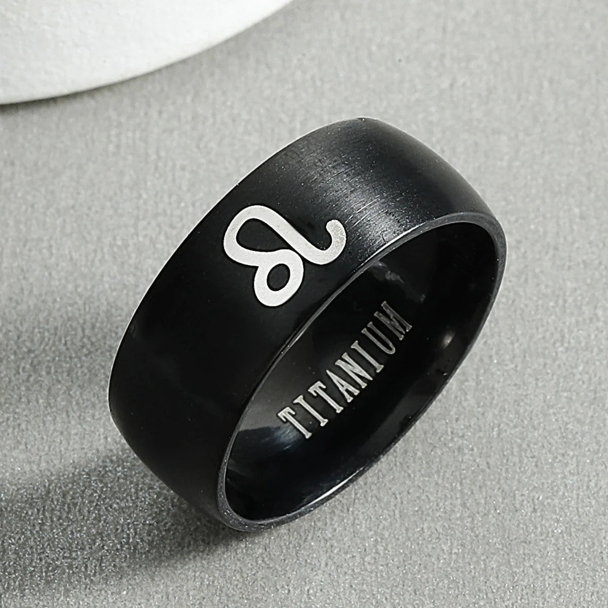 8mm Attack on Titan Stainless Steel Ring – Black & Silver Wings of Liberty Flag Jewelry