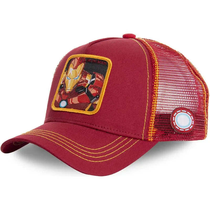 Casquette de baseball à rabat Disney Marvel Star Wars Anime Cartoon – Casquette de camionneur unisexe Hip Hop Dad Mesh
