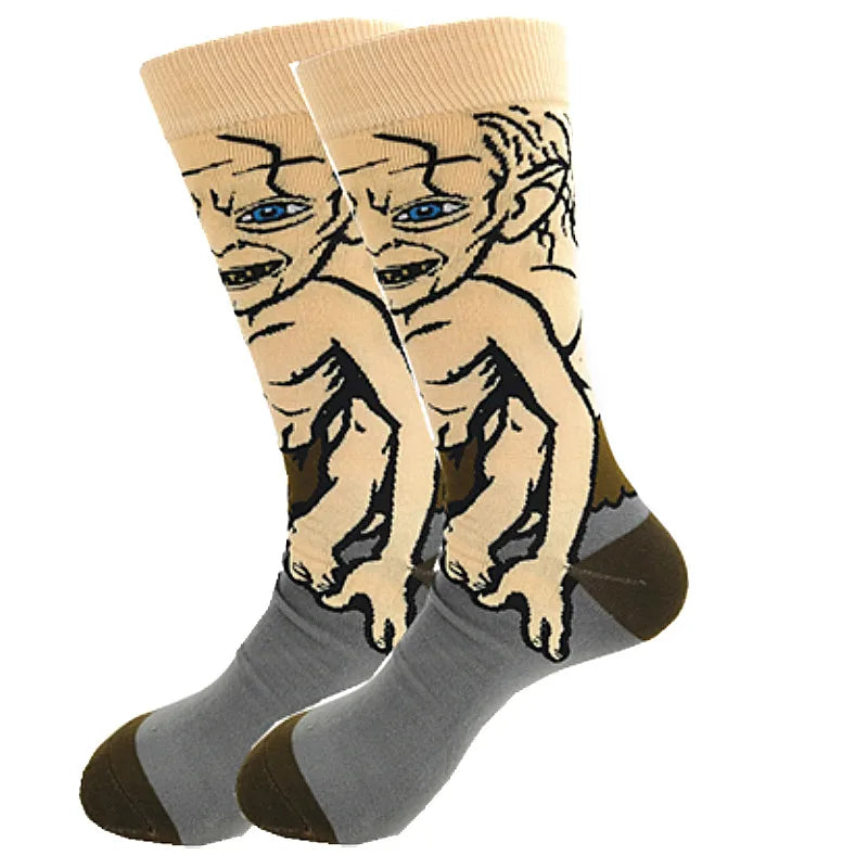 Cartoon-Langsocken – Fröhliche Anime-Crew-Socken mit coolen Street-Fashion-Designs