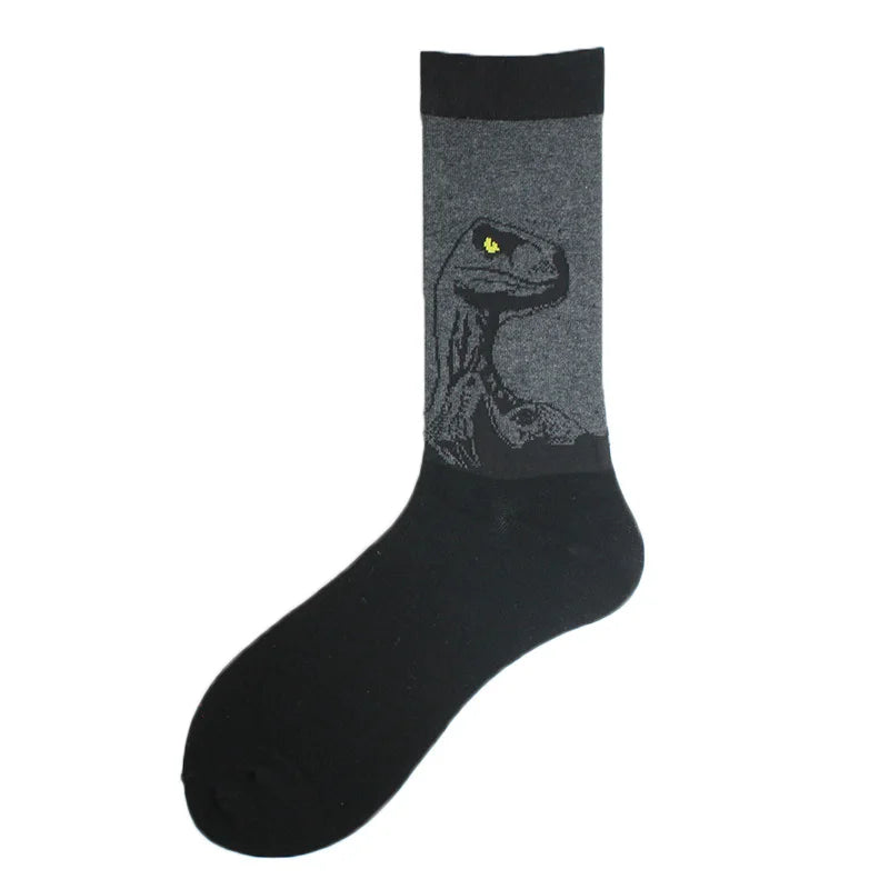 Chaussettes pour hommes Dinosaure Astronaute Planète Crew Harajuku