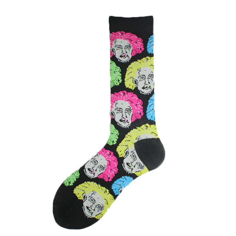 Chaussettes pour hommes Dinosaure Astronaute Planète Crew Harajuku