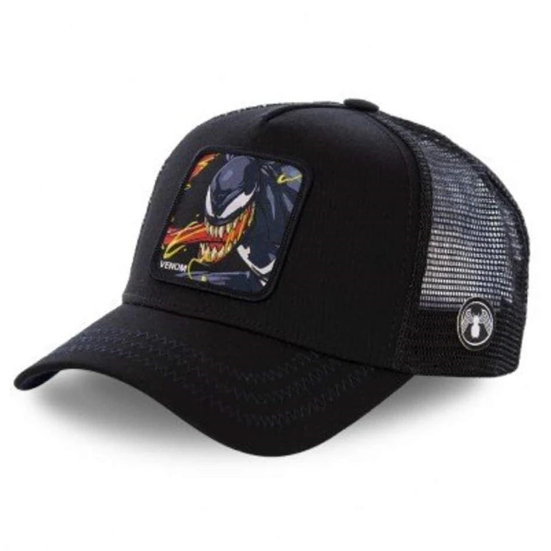Casquette de baseball à rabat Disney Marvel Star Wars Anime Cartoon – Casquette de camionneur unisexe Hip Hop Dad Mesh
