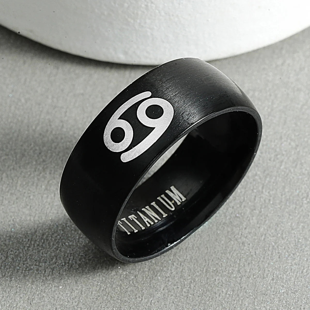 8mm Attack on Titan Stainless Steel Ring – Black & Silver Wings of Liberty Flag Jewelry
