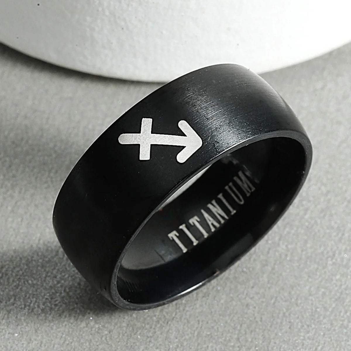 8mm Angriff auf Titan Schwarz splitter Edelstahl Ring Wings Of Liberty Flagge