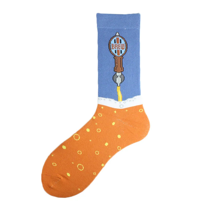 Chaussettes pour hommes Dinosaure Astronaute Planète Crew Harajuku