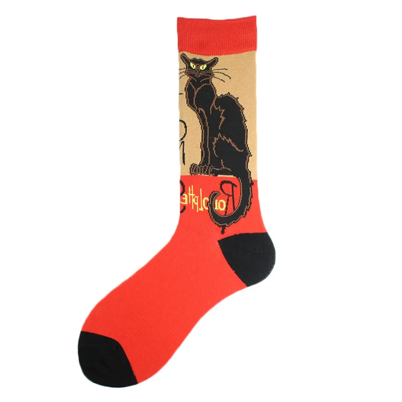Chaussettes pour hommes Dinosaure Astronaute Planète Crew Harajuku