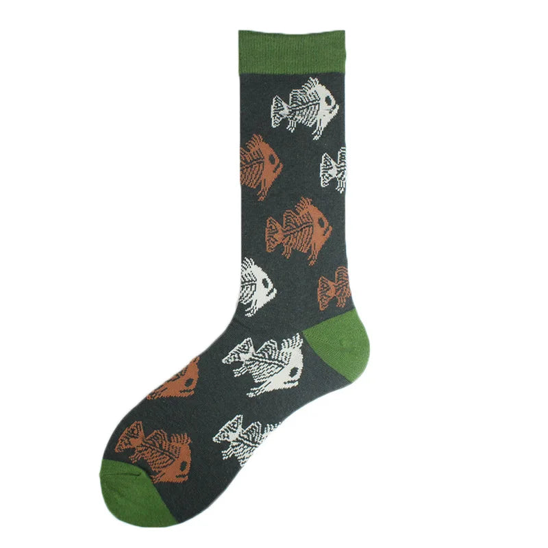 Chaussettes pour hommes Dinosaure Astronaute Planète Crew Harajuku
