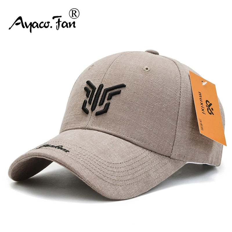 Modische Unisex-Baseballkappe, bestickter Sonnenhut aus massivem Baumwollgewebe, Snapback, Hip-Hop-Angelhut für Teenager