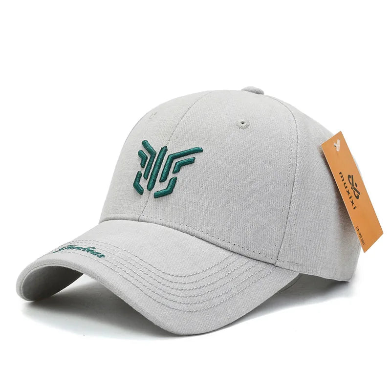 Modische Unisex-Baseballkappe, bestickter Sonnenhut aus massivem Baumwollgewebe, Snapback, Hip-Hop-Angelhut für Teenager