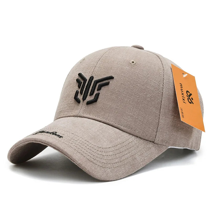 Modische Unisex-Baseballkappe, bestickter Sonnenhut aus massivem Baumwollgewebe, Snapback, Hip-Hop-Angelhut für Teenager