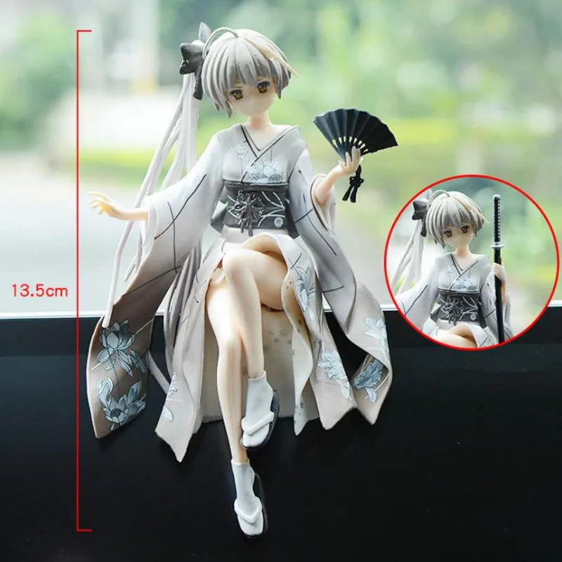 "24cm Yosuga no Sora PVC Anime Figure - Cute White Suspender Skirt | Ideal Gift for Girls"