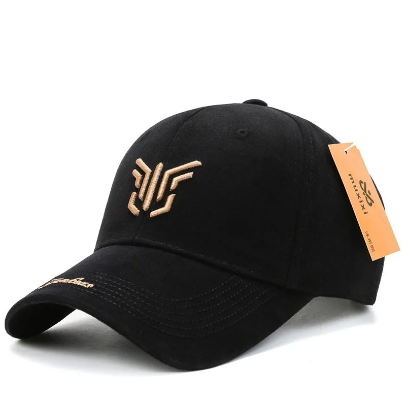 Modische Unisex-Baseballkappe, bestickter Sonnenhut aus massivem Baumwollgewebe, Snapback, Hip-Hop-Angelhut für Teenager