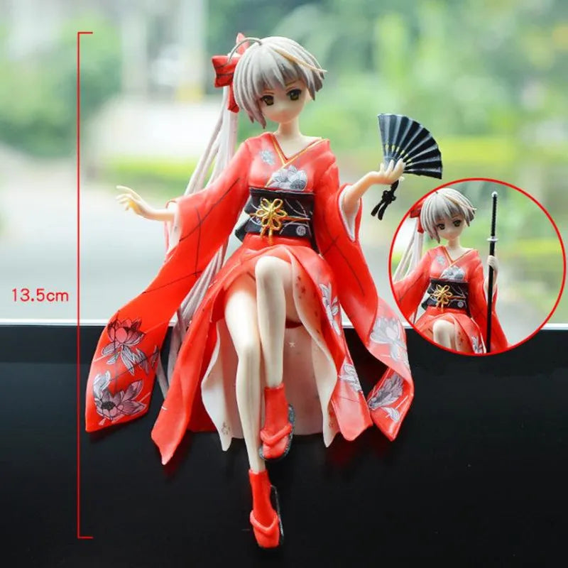 "24cm Yosuga no Sora PVC Anime Figure - Cute White Suspender Skirt | Ideal Gift for Girls"
