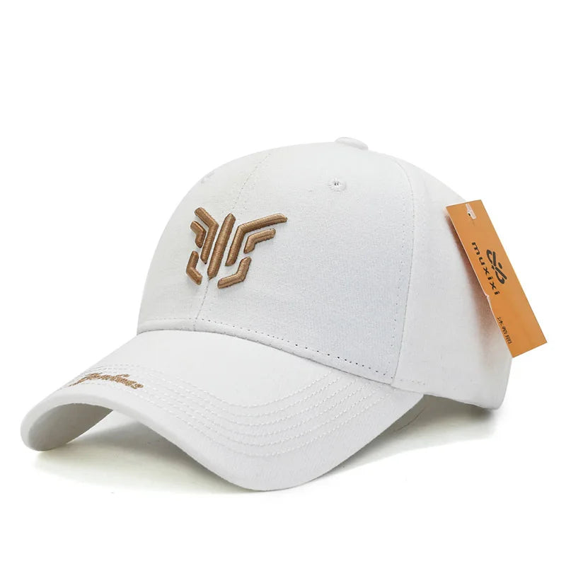 Modische Unisex-Baseballkappe, bestickter Sonnenhut aus massivem Baumwollgewebe, Snapback, Hip-Hop-Angelhut für Teenager