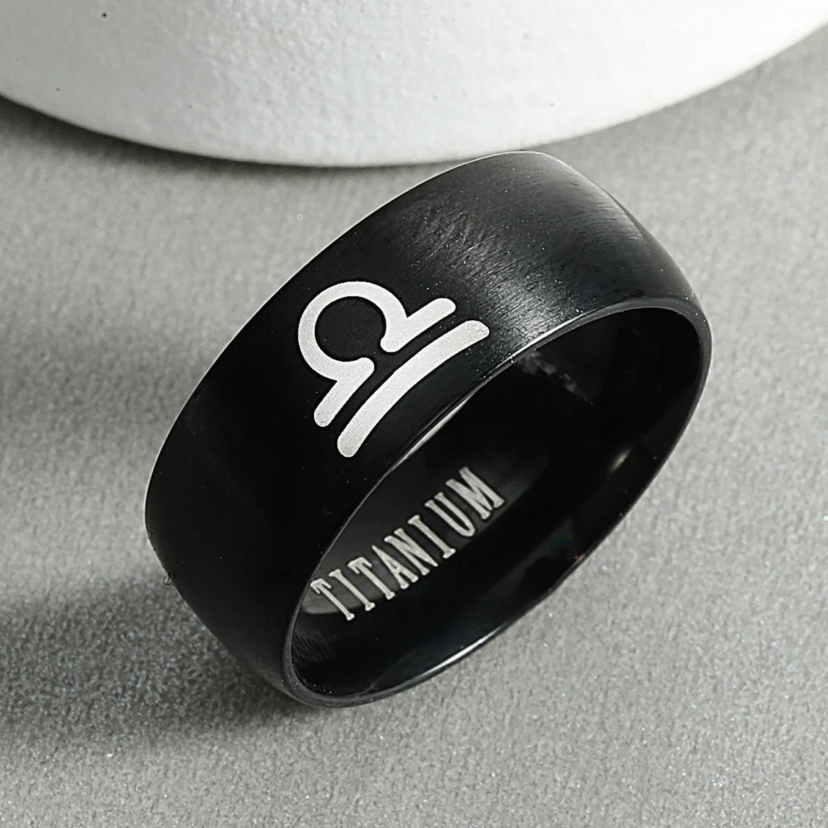 8mm Attack on Titan Stainless Steel Ring – Black & Silver Wings of Liberty Flag Jewelry