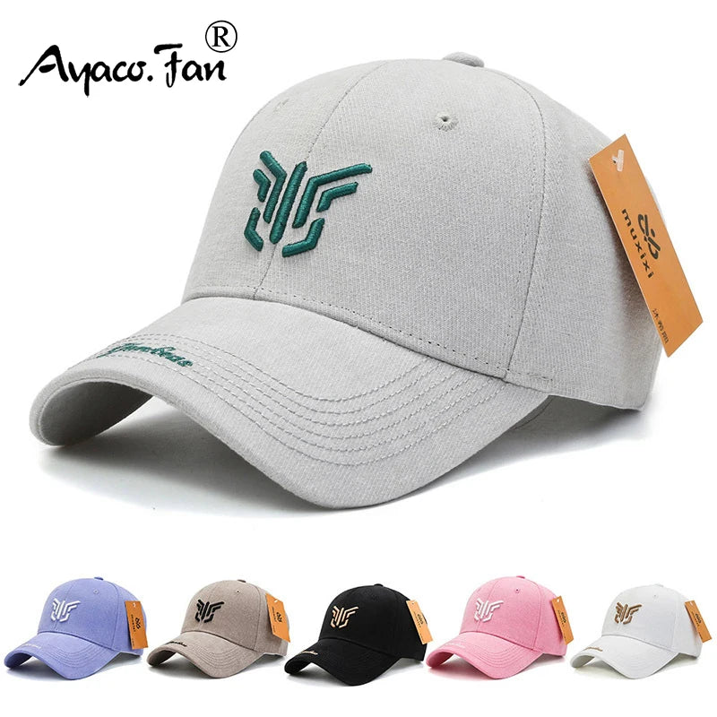 Modische Unisex-Baseballkappe, bestickter Sonnenhut aus massivem Baumwollgewebe, Snapback, Hip-Hop-Angelhut für Teenager