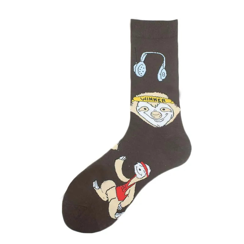 Happy Design Lustige Socken Schaf Bier Dinosaurier Muster