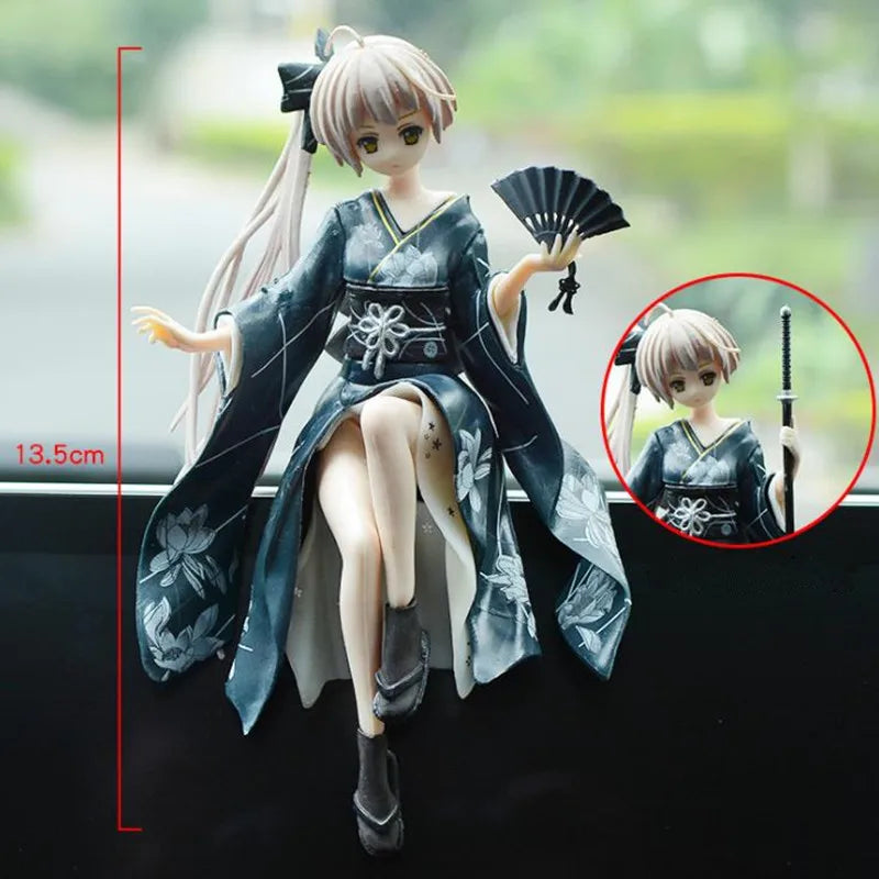 "24cm Yosuga no Sora PVC Anime Figure - Cute White Suspender Skirt | Ideal Gift for Girls"
