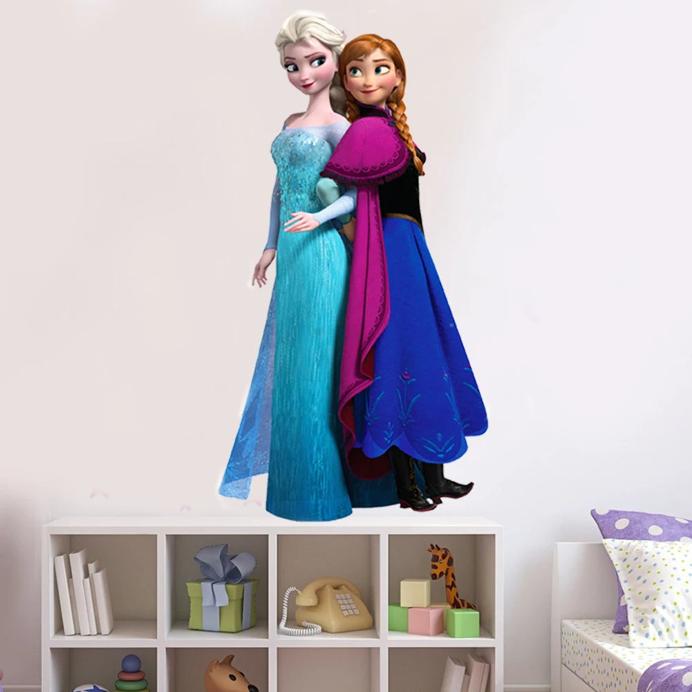 MINISO Vivid Cartoon Frozen Wall Stickers DIY Wall Decoration 3D Princess Posters