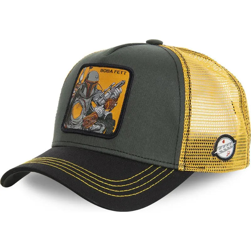 Casquette de baseball à rabat Disney Marvel Star Wars Anime Cartoon – Casquette de camionneur unisexe Hip Hop Dad Mesh