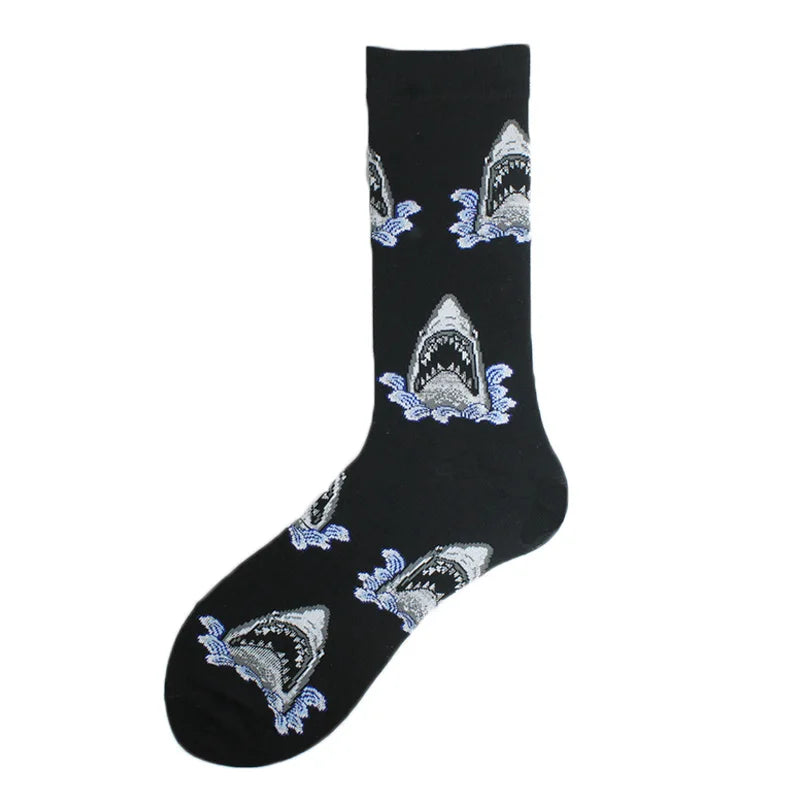 Chaussettes pour hommes Dinosaure Astronaute Planète Crew Harajuku