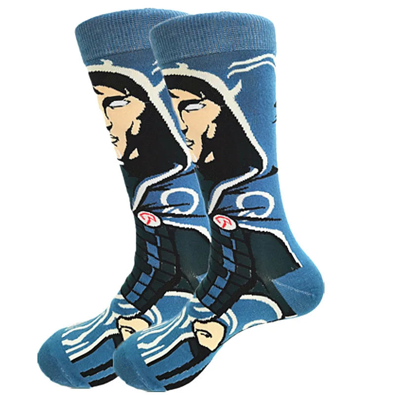 Cartoon-Langsocken – Fröhliche Anime-Crew-Socken mit coolen Street-Fashion-Designs