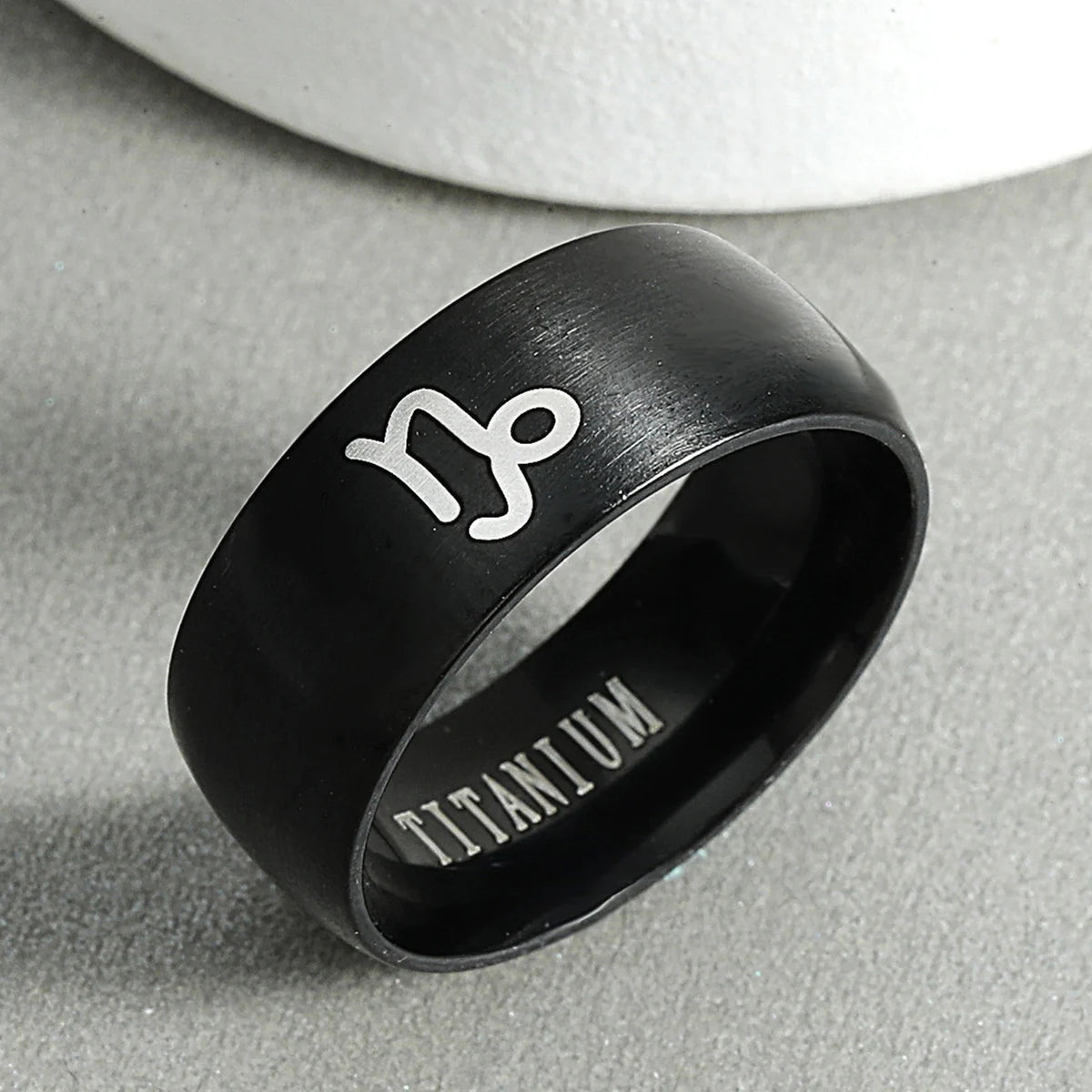 8mm Attack on Titan Stainless Steel Ring – Black & Silver Wings of Liberty Flag Jewelry