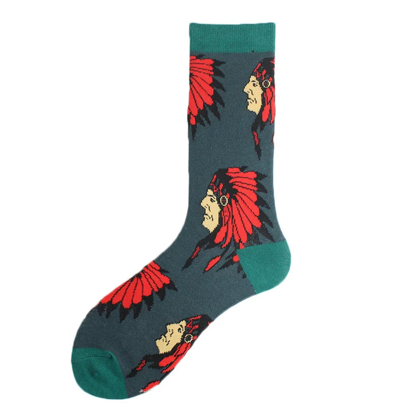 Chaussettes pour hommes Dinosaure Astronaute Planète Crew Harajuku