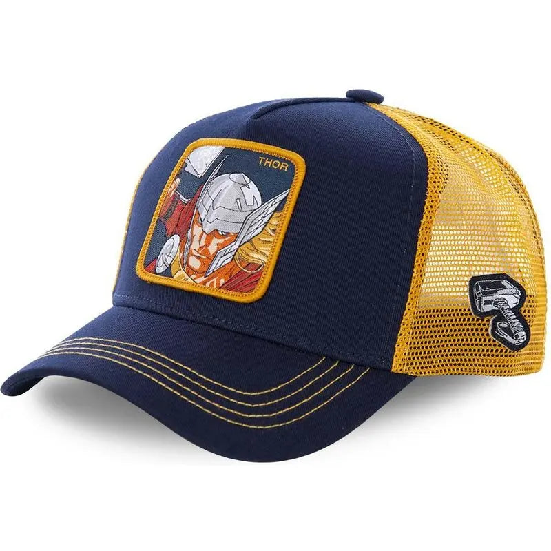 Casquette de baseball à rabat Disney Marvel Star Wars Anime Cartoon – Casquette de camionneur unisexe Hip Hop Dad Mesh