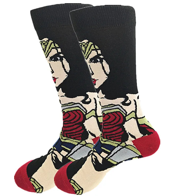 Cartoon-Langsocken – Fröhliche Anime-Crew-Socken mit coolen Street-Fashion-Designs