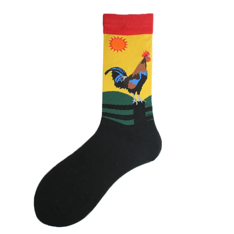 Chaussettes pour hommes Dinosaure Astronaute Planète Crew Harajuku