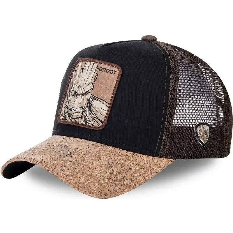 Casquette de baseball à rabat Disney Marvel Star Wars Anime Cartoon – Casquette de camionneur unisexe Hip Hop Dad Mesh