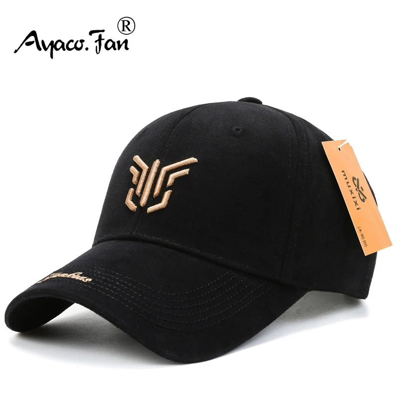 Modische Unisex-Baseballkappe, bestickter Sonnenhut aus massivem Baumwollgewebe, Snapback, Hip-Hop-Angelhut für Teenager