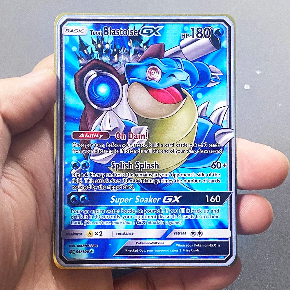Pokemon Metall Karten Englisch Anime Pikachu Charizard Vmax GX V Buchstaben Spiel Sammlung Karte Kind