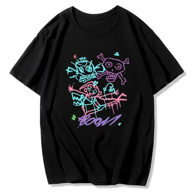 Jinx Arcane Monkey T-Shirt – Women’s Anime Cosplay Grunge Aesthetic Tee