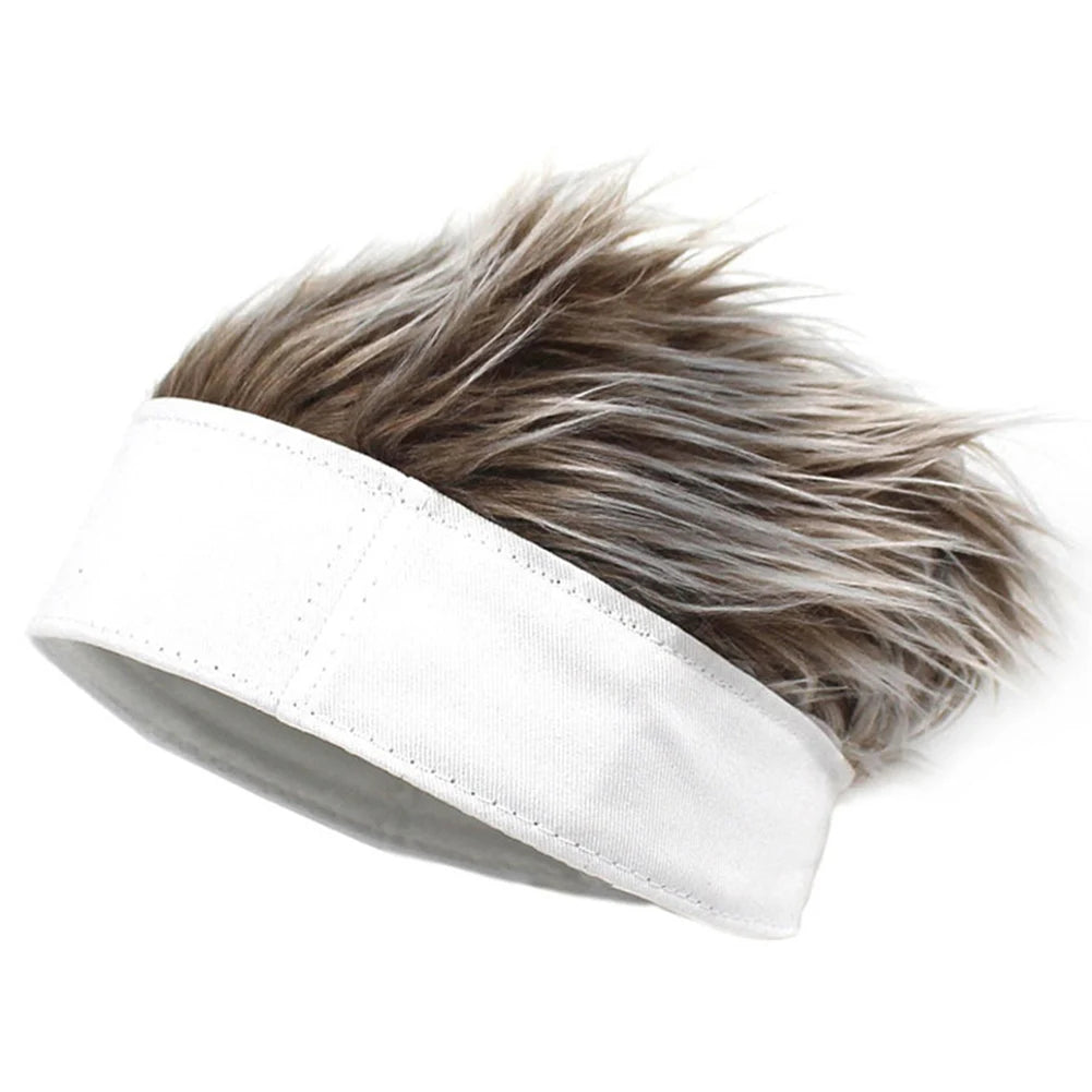 Casquette de baseball tendance pour homme et femme - Chapeau de perruque amusant pour cheveux courts et décontractés