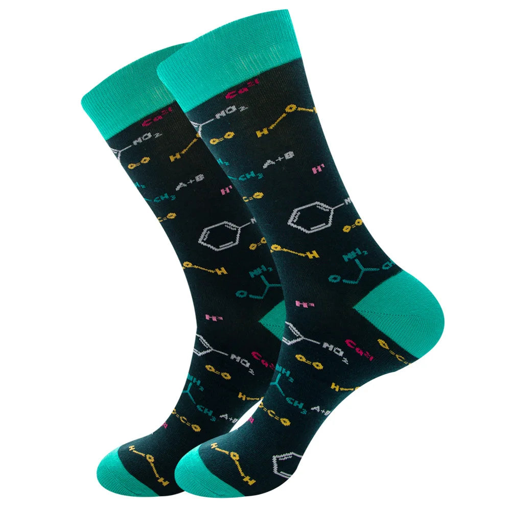 Neuartige Cartoon-Socke aus gekämmter Baumwolle, lustige Crew-Hip-Hop-Socken, dicke lange Socken