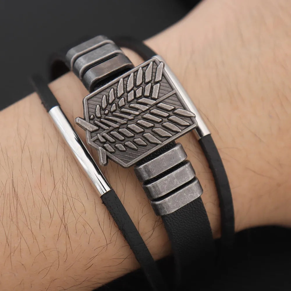 Neues Punk-Armband „Attack on Titan“ – Kreativer Anime-inspirierter Schmuck für Männer und Frauen | Trendige Geschenkidee