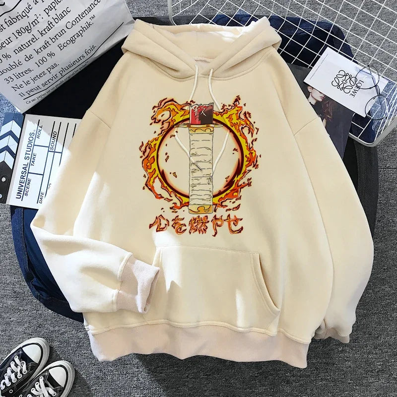 Kimetsu No Yaiba Sweatshirt – Anime Demon Slayer Hoodie mit Tanjiro & Nezuko, Harajuku Kawaii Style
