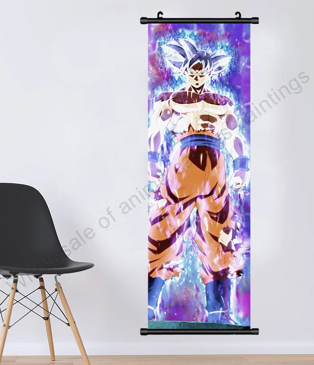 Canvas Hanging Scrolls Poster Home Decor JK Anime Print Dragon Ball Z