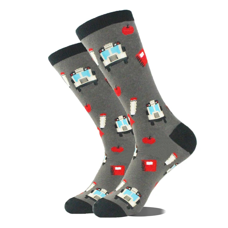 Design Ente Lustige Socken Männer Glücklich Musik Bier Zahn Panda Pinguin